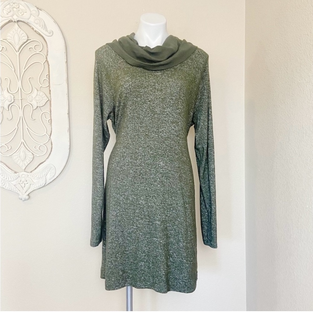 Cabi | Womens Green Cowl Neck Knit Sweater Dress | Size: L